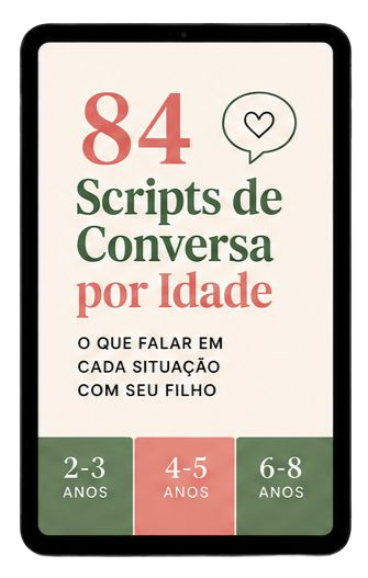 Mockup do material 84 Scripts de Conversa por Idade